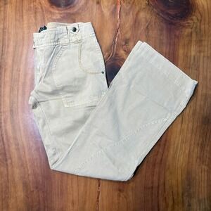 Vintage Y2K Anthropologie Sanctuary Wide Leg Pants Cotton Chino Cargo RARE H4-23